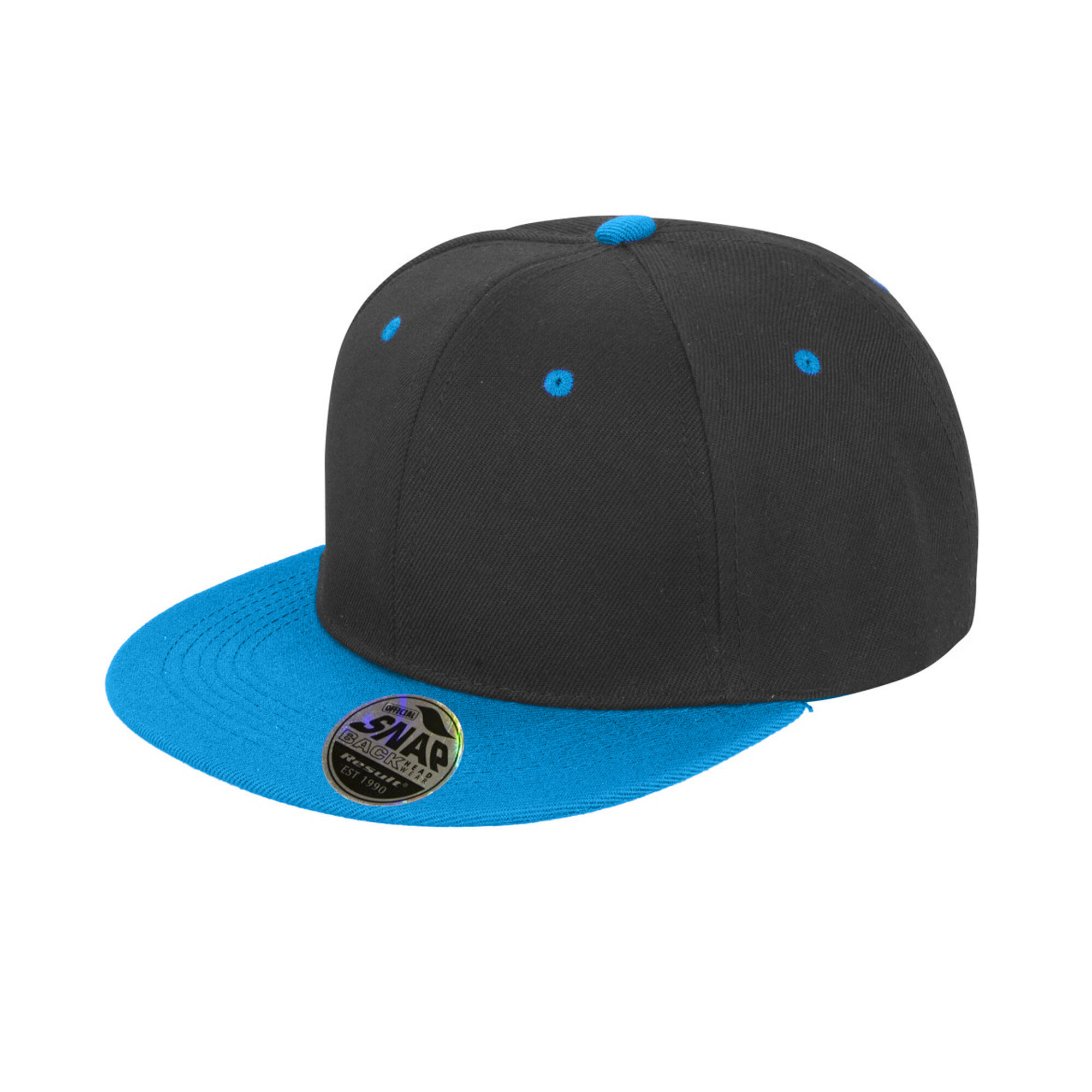 Result Unisex Core Bronx Original Flat Peak Snapback Dual Colour Cap