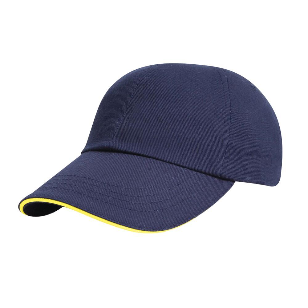 Result Mens Heavy Brushed Cotton Sandwich Peak Baseball Cap
