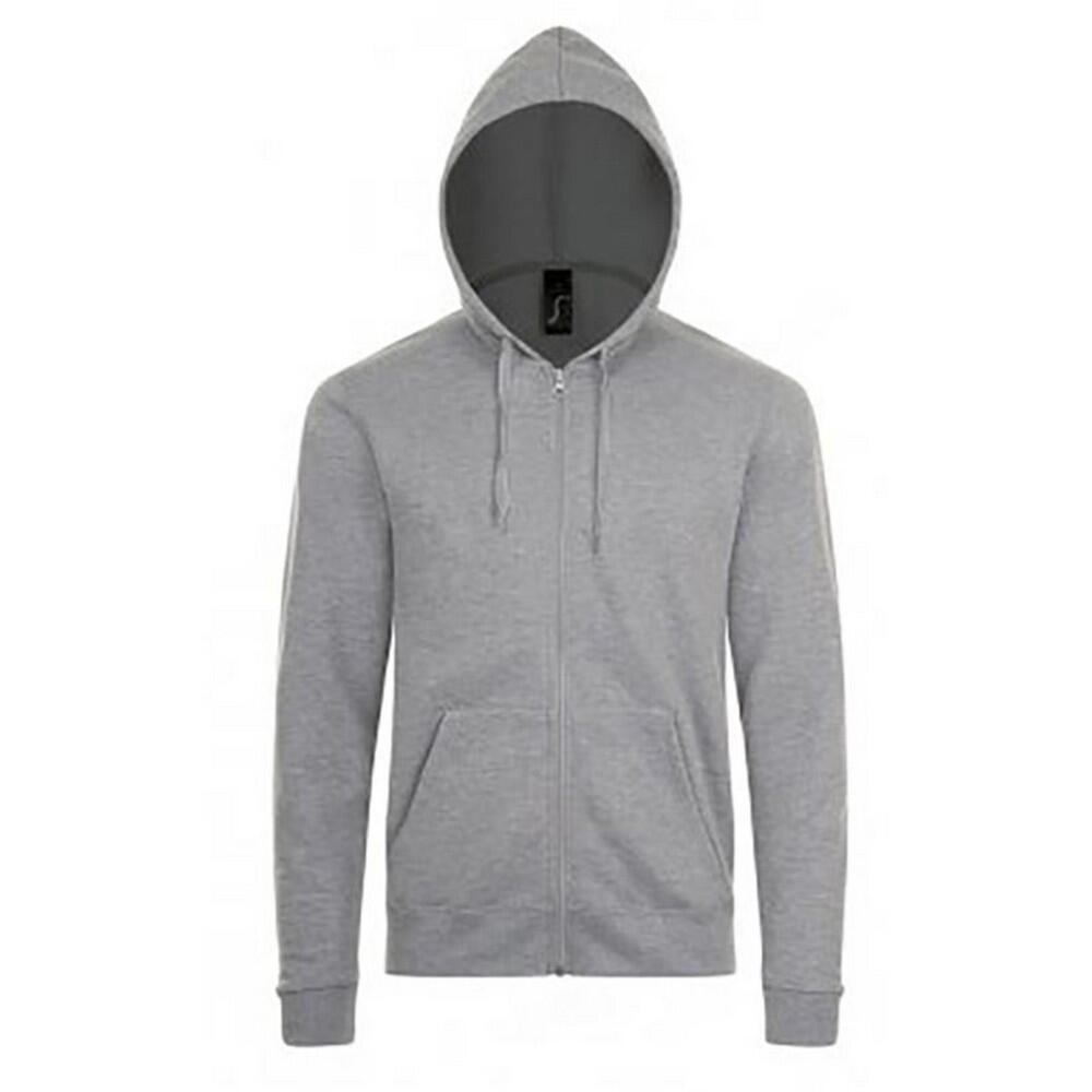 SOLS Mens Stone Zip Up Plain Hoodie