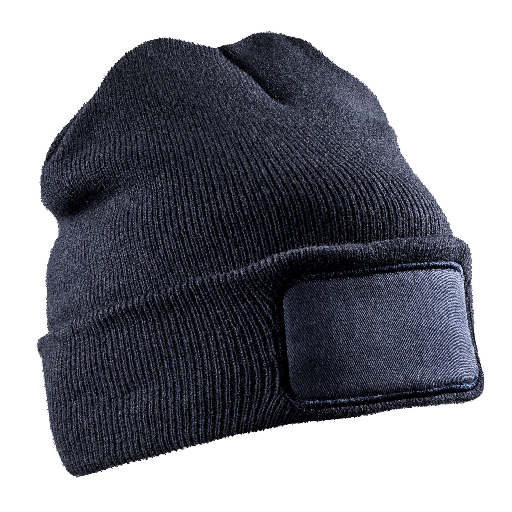 Result Winter Essentials Unisex Adult Double Knit Printer Patch Beanie