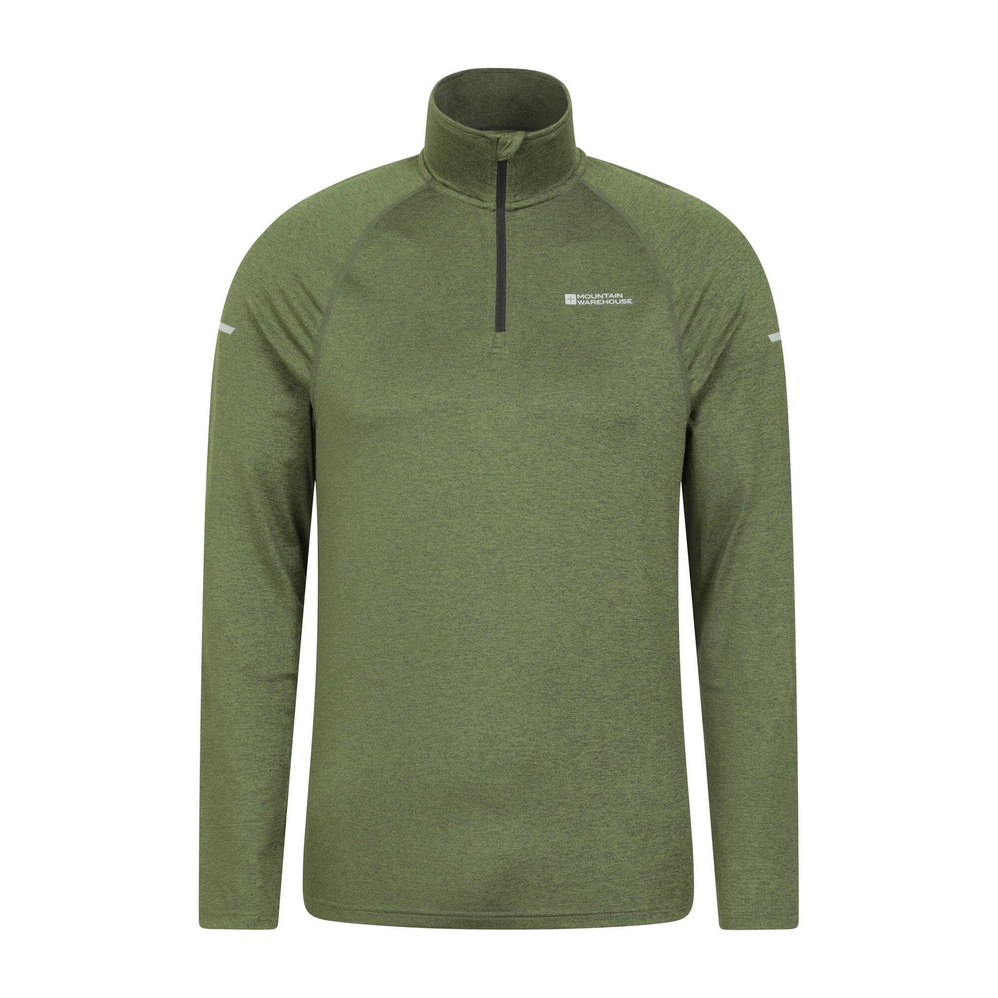 Mountain Warehouse Mens Echo Melange Recycled Half Zip Midlayer
