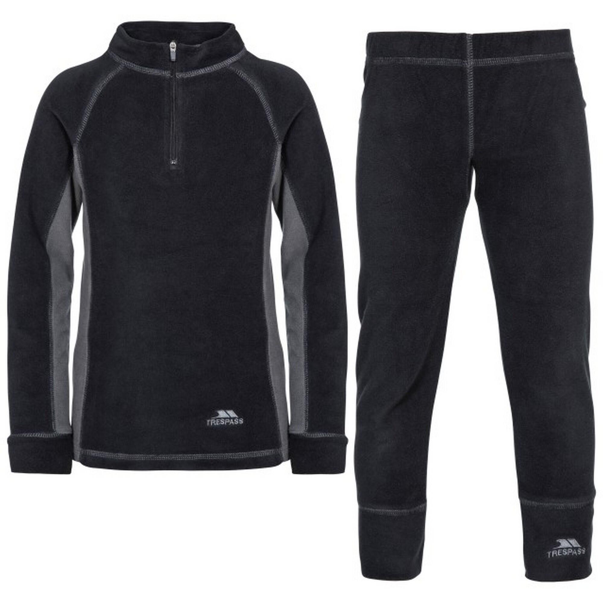 Trespass Childrens/Kids Bubbles Fleece Top And Bottom Base Layers