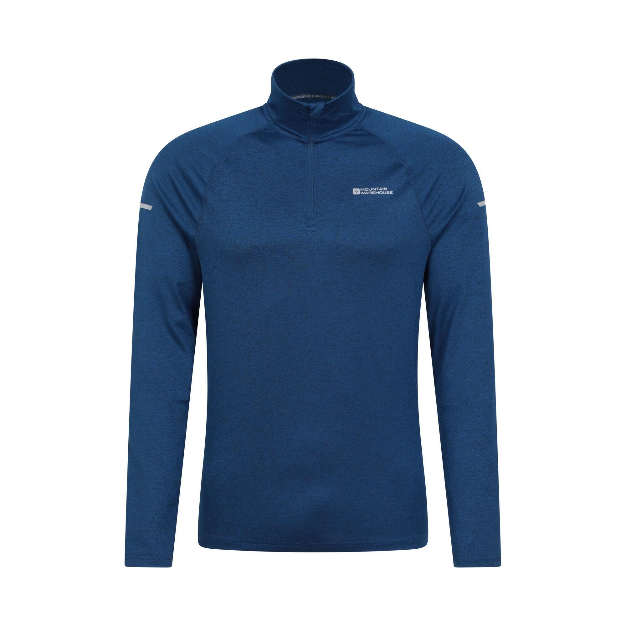 Mountain Warehouse Mens Echo Melange Recycled Half Zip Midlayer