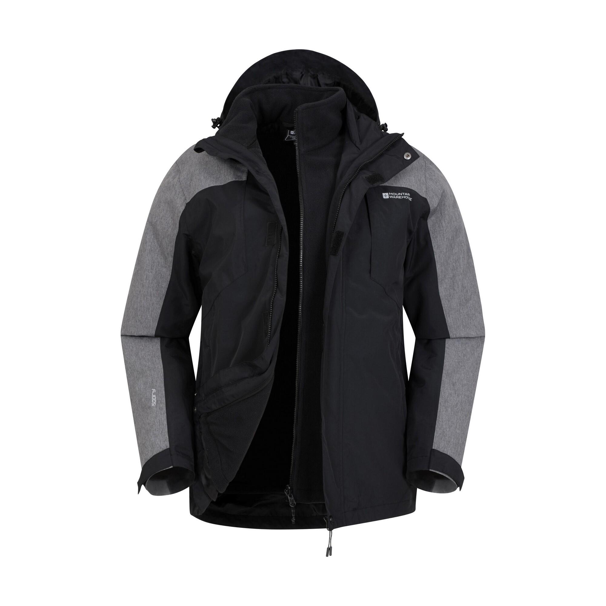 Mountain Warehouse Mens District Extreme 3 in 1 Waterproof Jacket