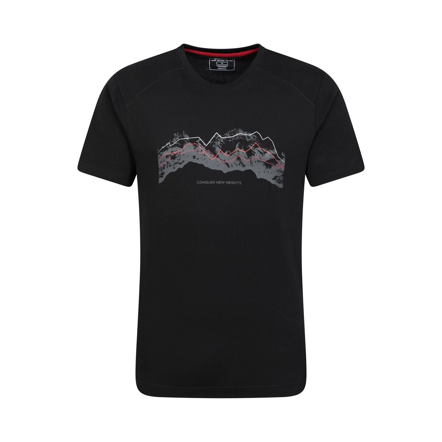 Mountain Warehouse Mens Tech Mountains Organic T-Shirt