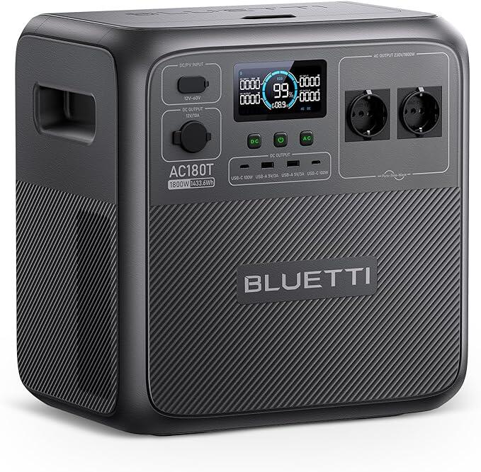 BLUETTI Draagbare krachtcentrale BLUETTI AC180T1800W/1432Wh,zonnegenerator voor kamperen