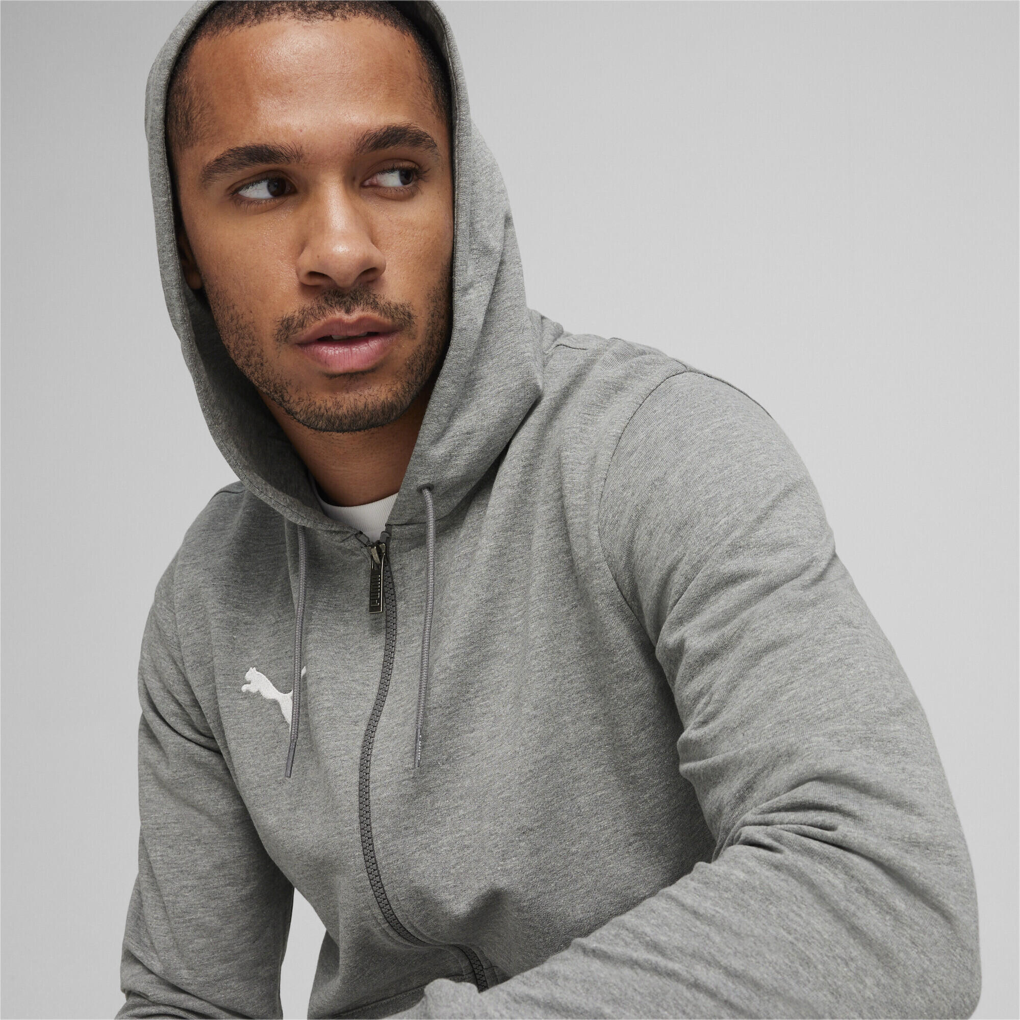 PUMA Herren teamGOAL Casuals Hooded Jacket Sweatshirt Pullover 658595 Grau 6/7