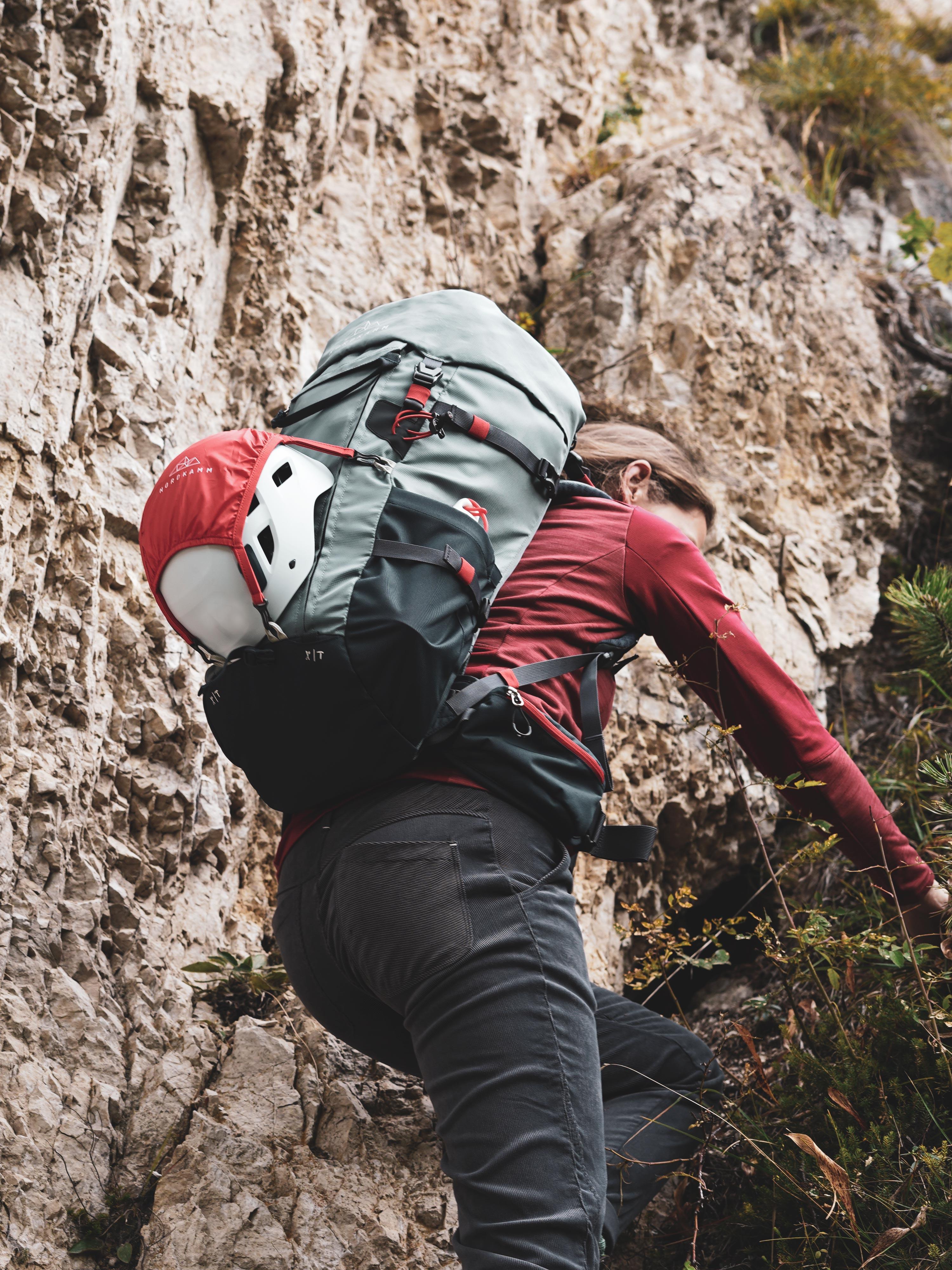 Wandel rugzak dames heren trekking rugzak 40 Liter lang of 37 liter kort, groen 6/6