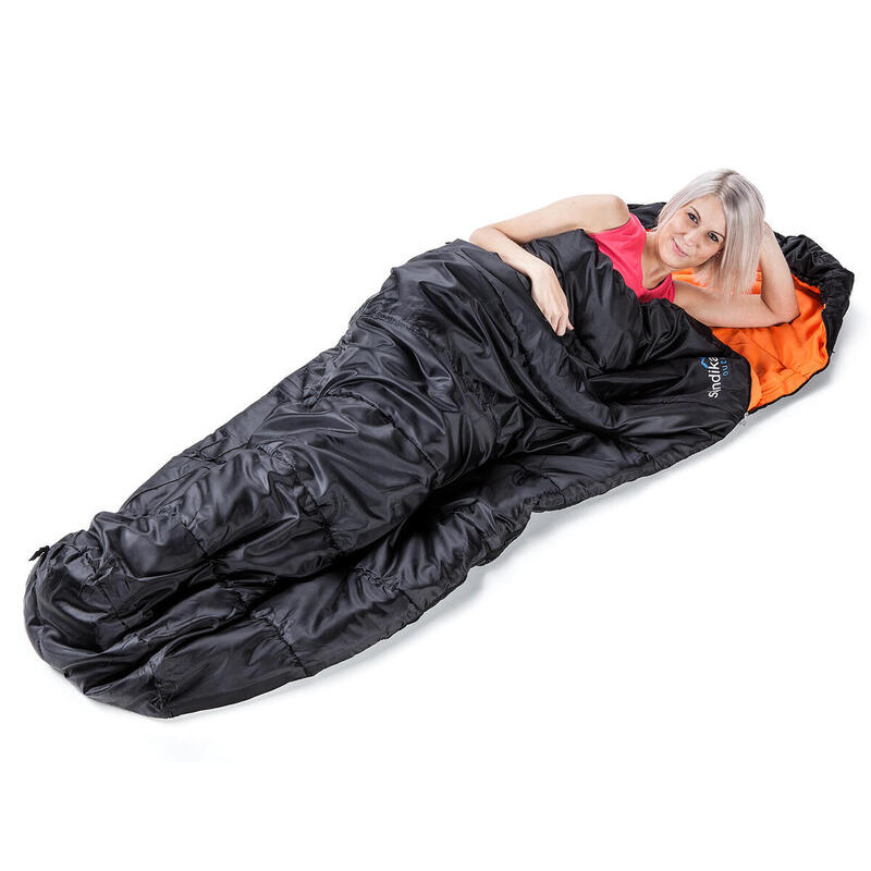 Mummie slaapzak Vegas - 3 seizoenen -12°C - koppelbaar - kamperen - Rits links