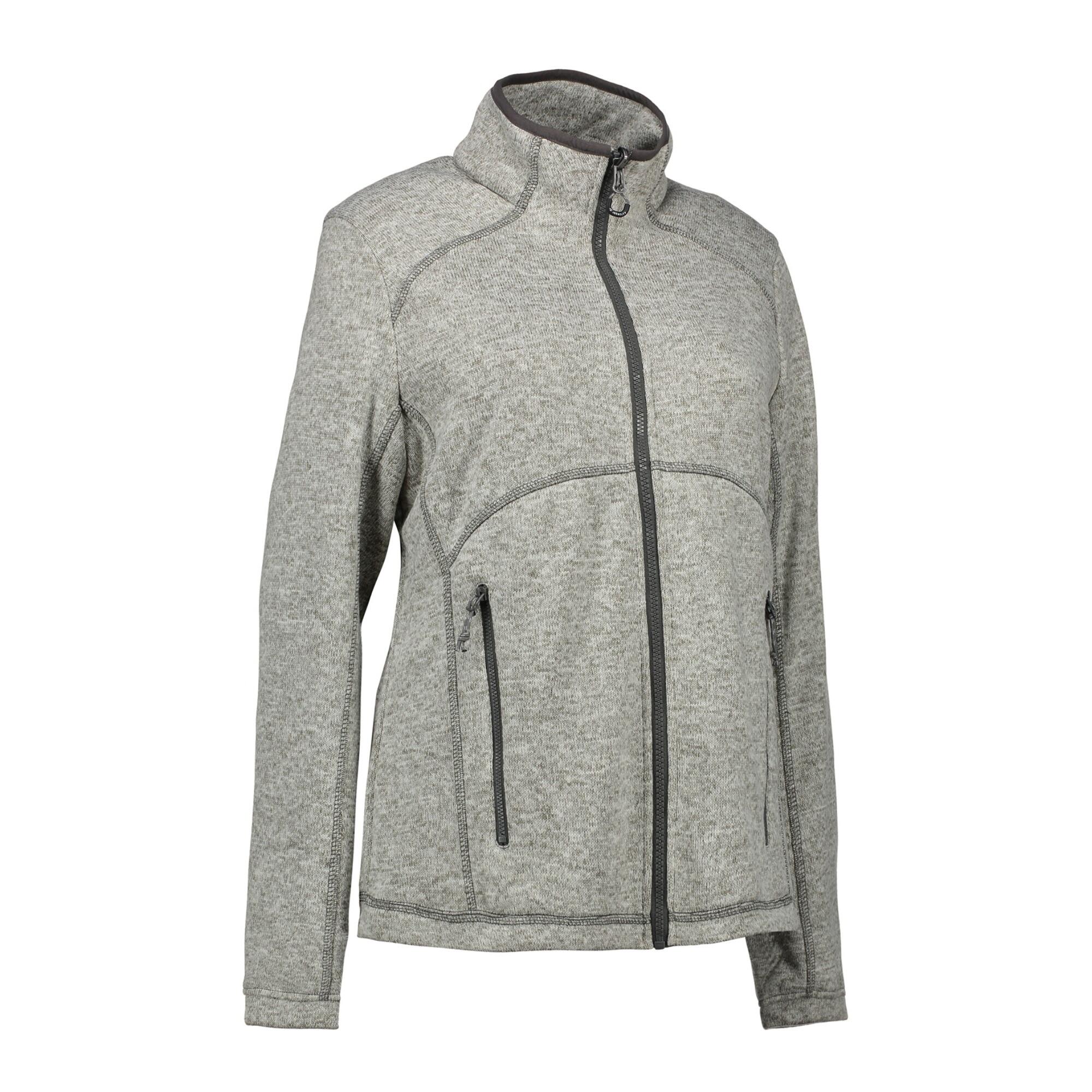 ID Womens/Ladies Zip N Mix Full Zip Melange Fleece