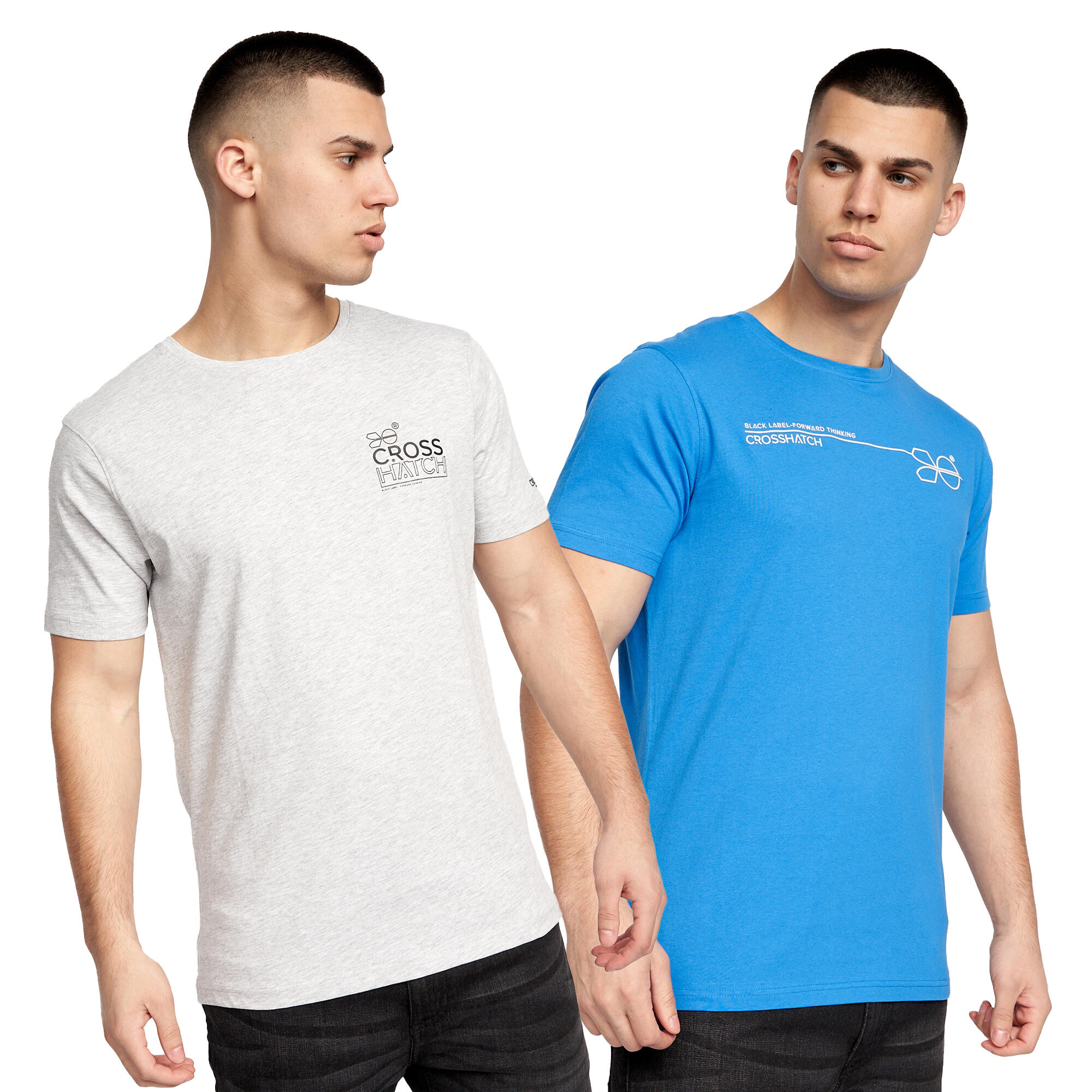 Crosshatch Mens Pentan T-Shirt (Pack of 2)