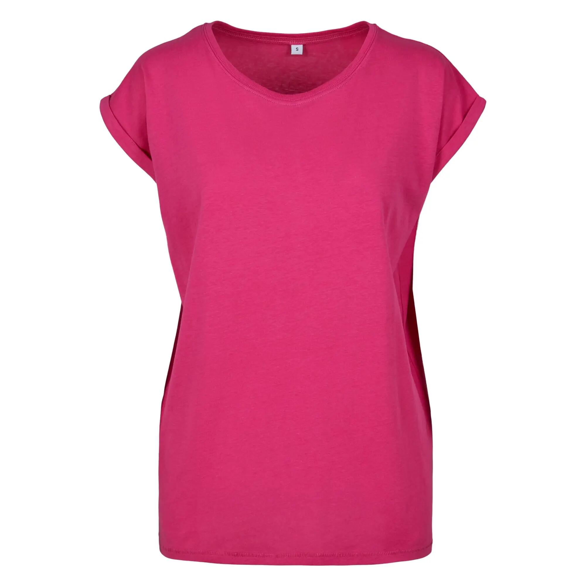 Build Your Brand Womens/Ladies Extended Shoulder T-Shirt
