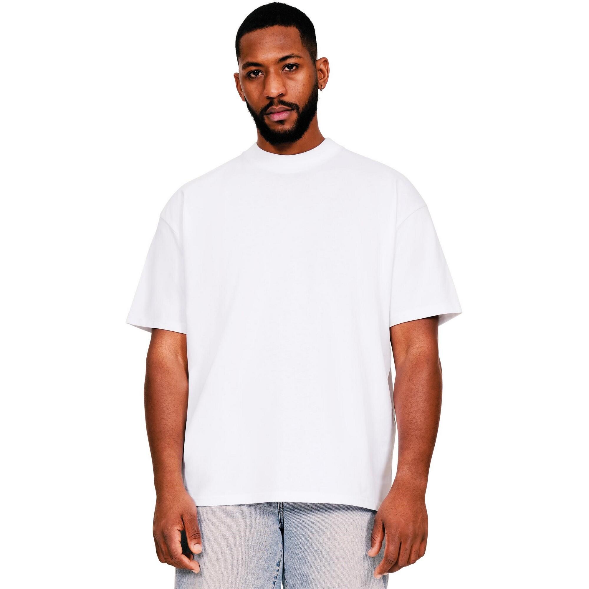 Casual Classics Mens Ringspun Cotton Extended Neckline Oversized T-Shirt