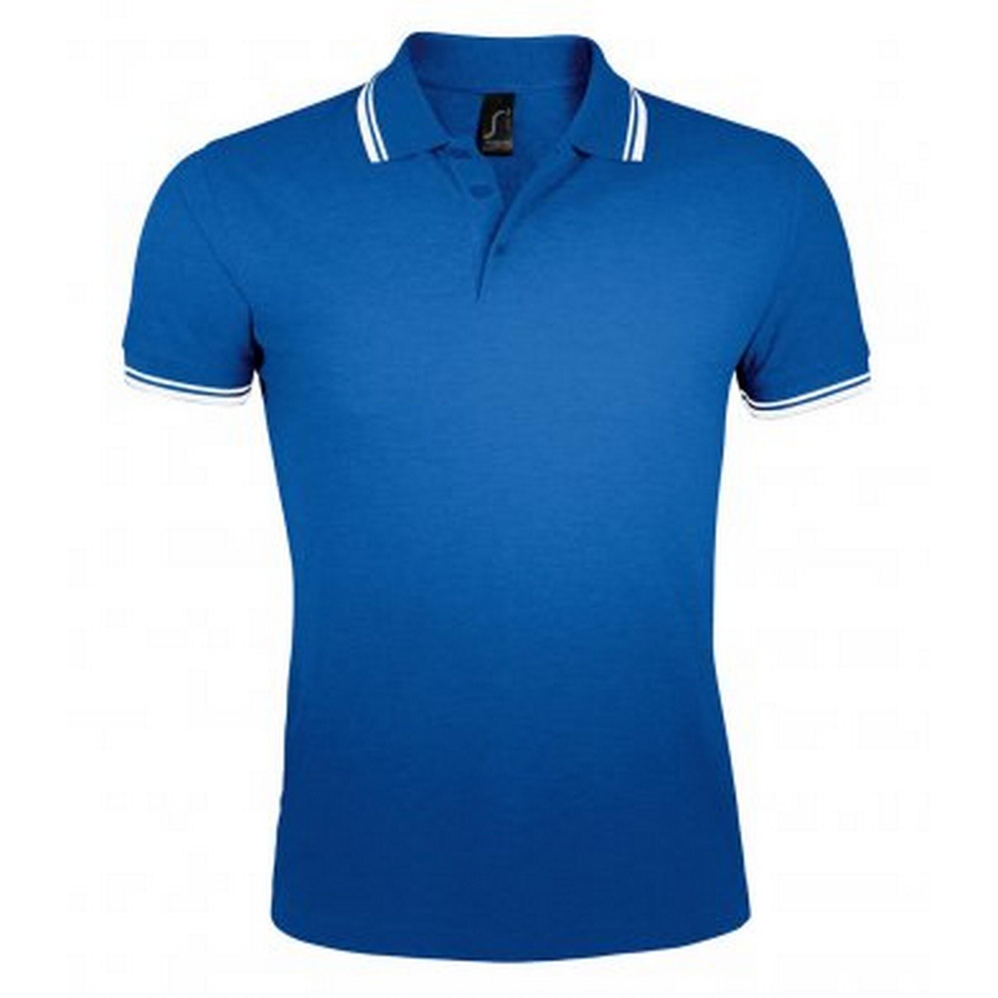 SOLS Mens Pasadena Tipped Short Sleeve Pique Polo Shirt