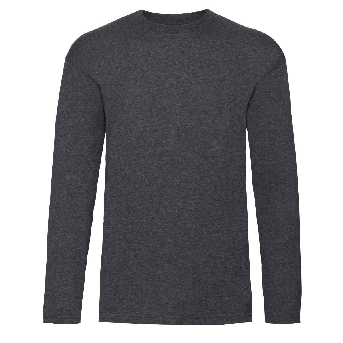 Fruit Of The Loom Mens Valueweight Crew Neck Long Sleeve T-Shirt
