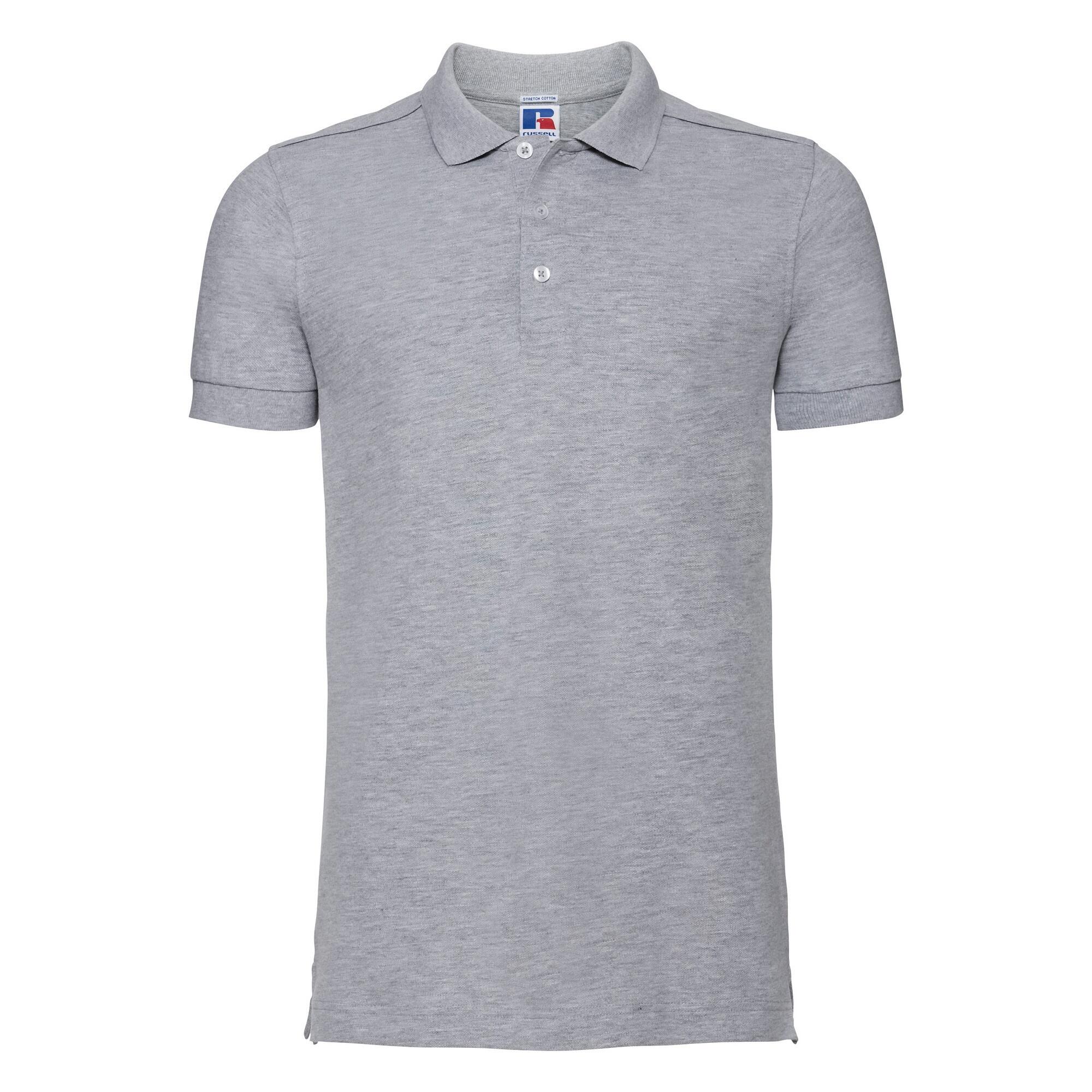 Russell Mens Stretch Short Sleeve Polo Shirt