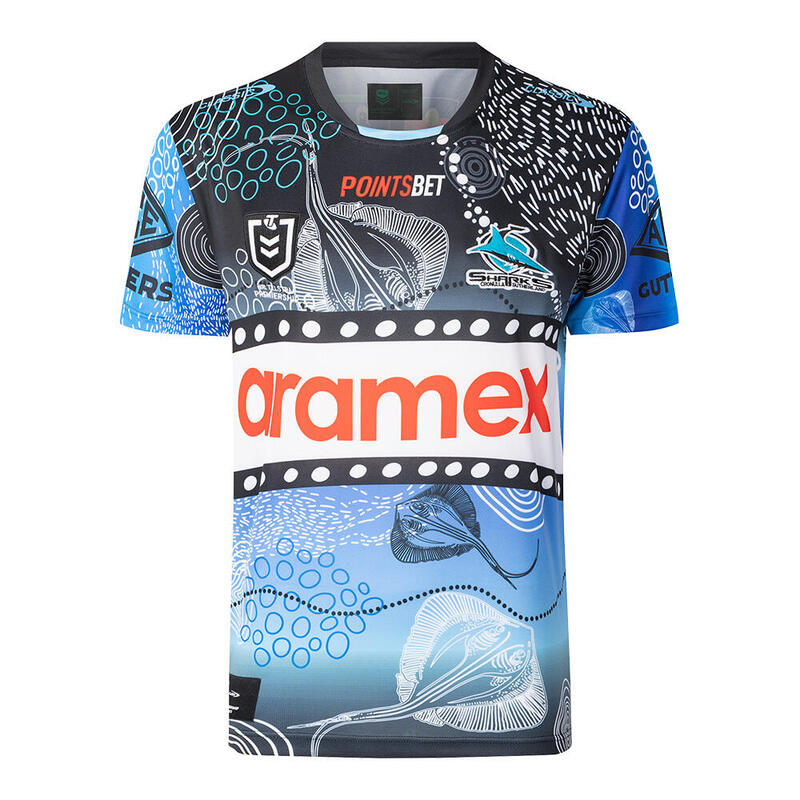 Maglia Ufficiale Sharks Nrl 2024 Indigena