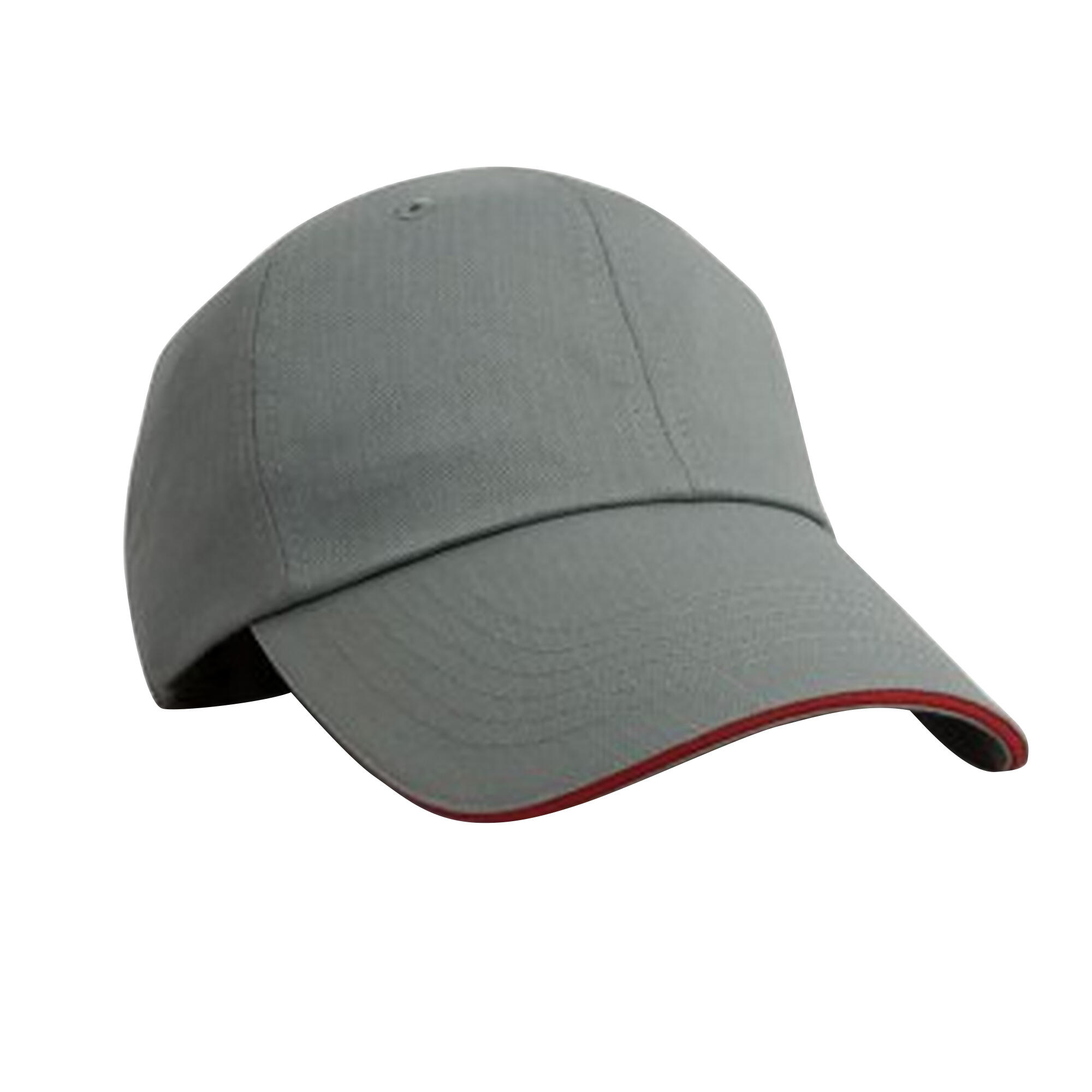 Result Unisex Herringbone Contrast Colour Sandwich Peak Baseball Cap