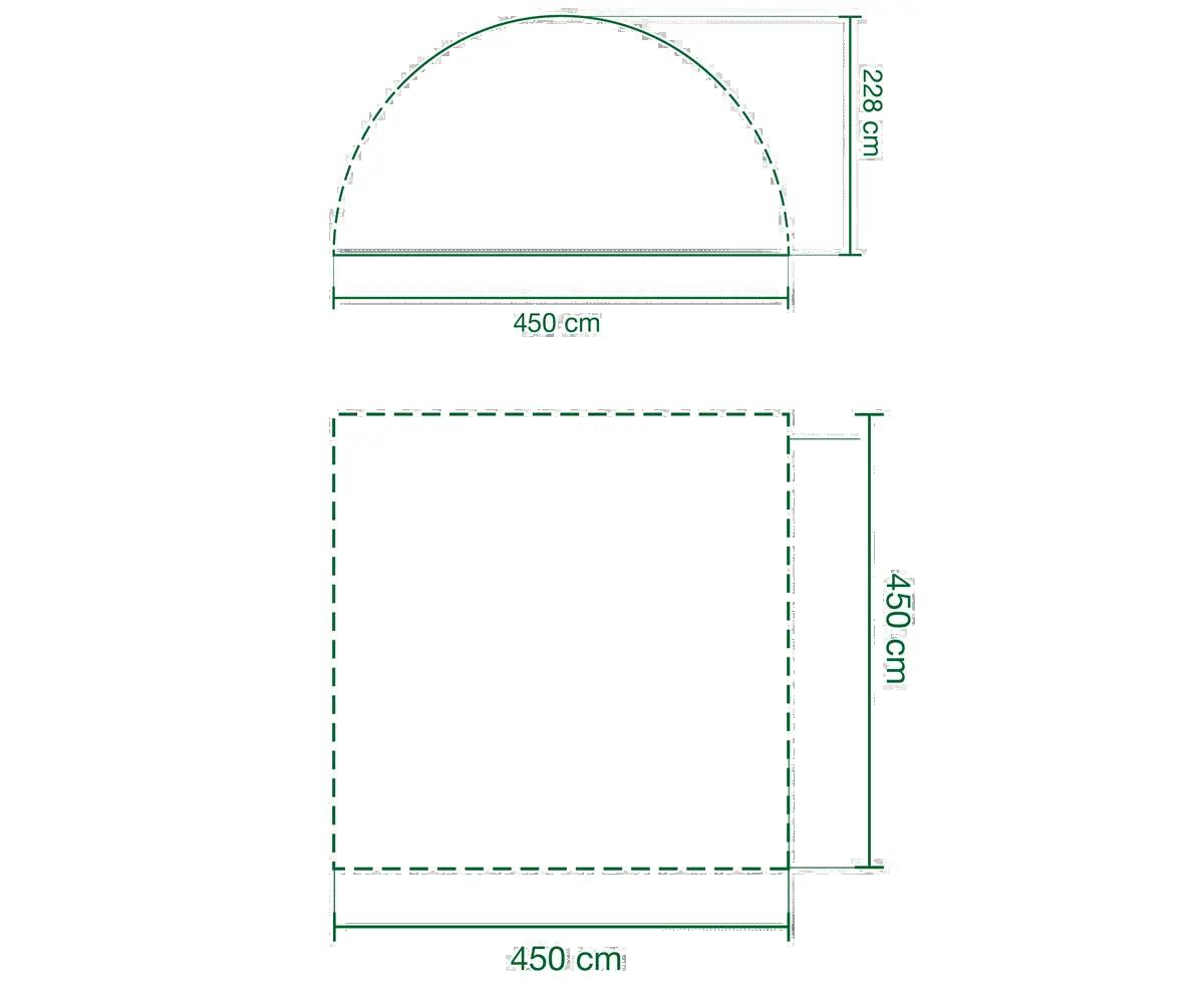 Toldo Lona Refugio Camping Coleman Event Shelter XL (4,5 x 4,5 m) blanco verde 3/7