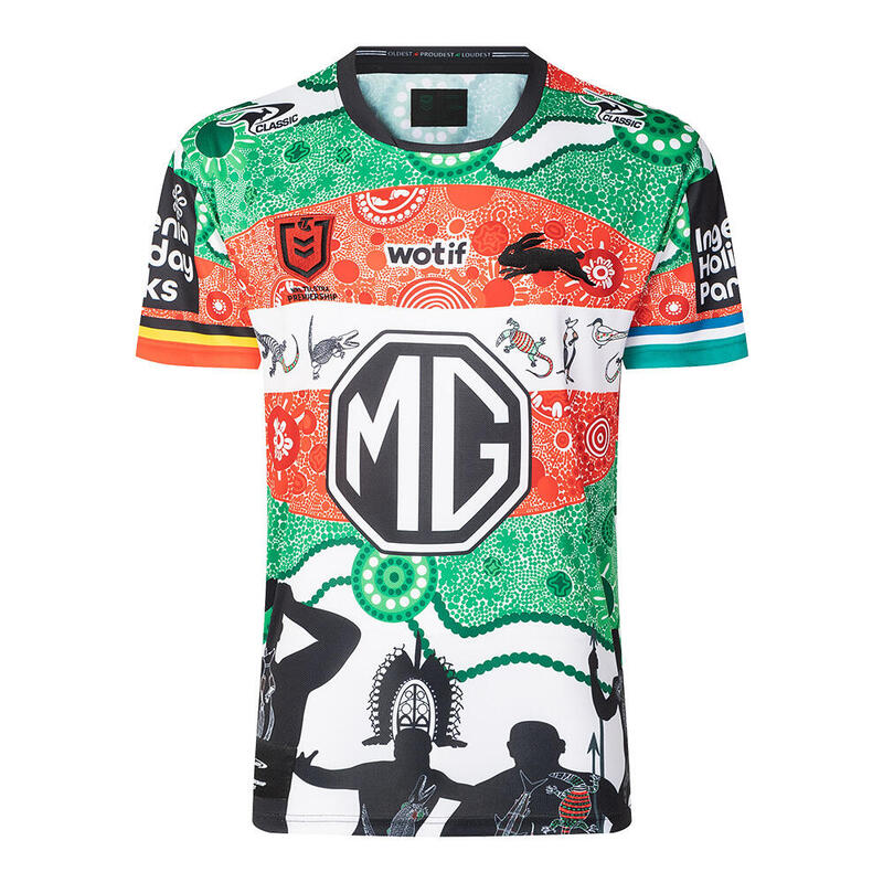 Camiseta Oficial South Sydney Rabbitohs Nrl 2024 Indígena