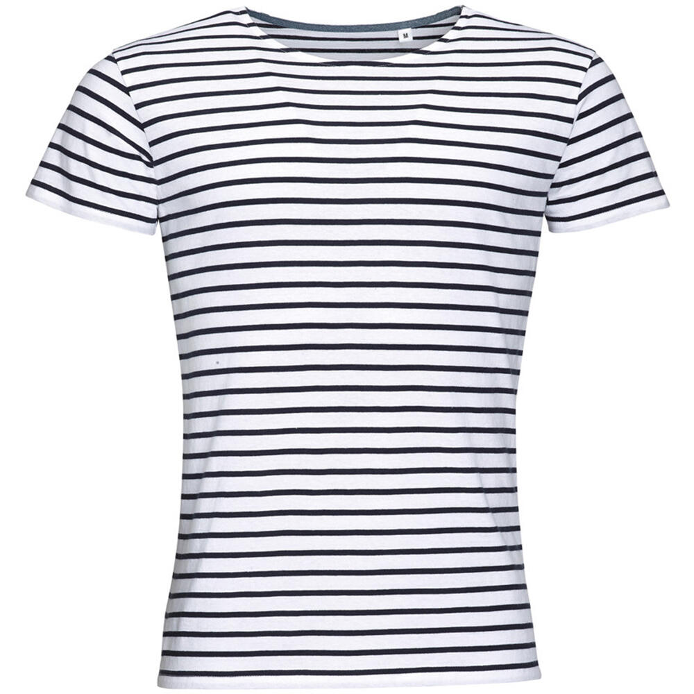 SOLS Mens Miles Striped Short Sleeve T-Shirt