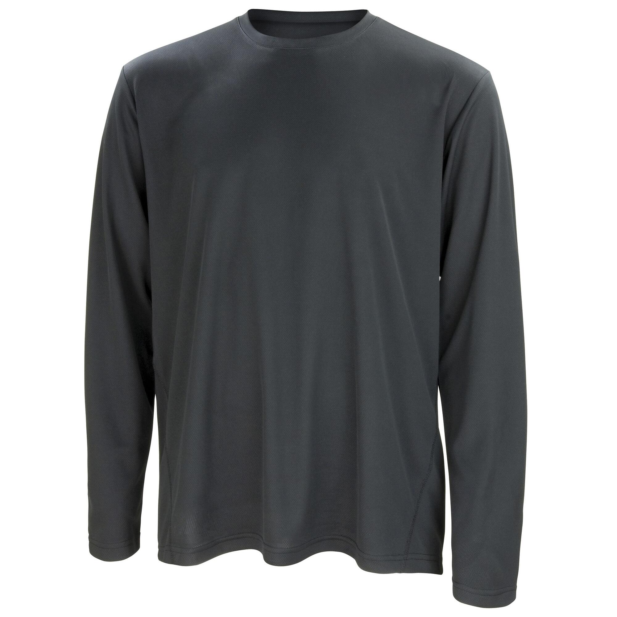 Spiro Mens Sports Quick-Dry Long Sleeve Performance T-Shirt