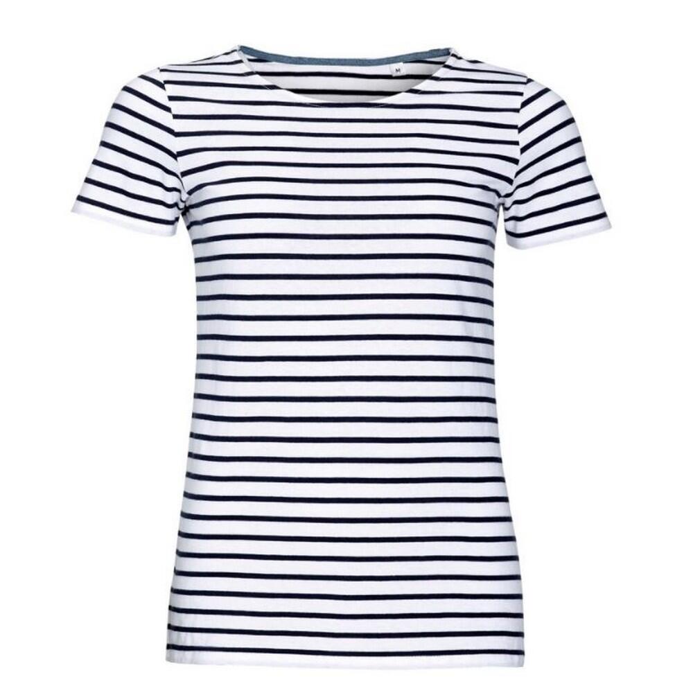 SOLS Womens/Ladies Miles Striped Short Sleeve T-Shirt