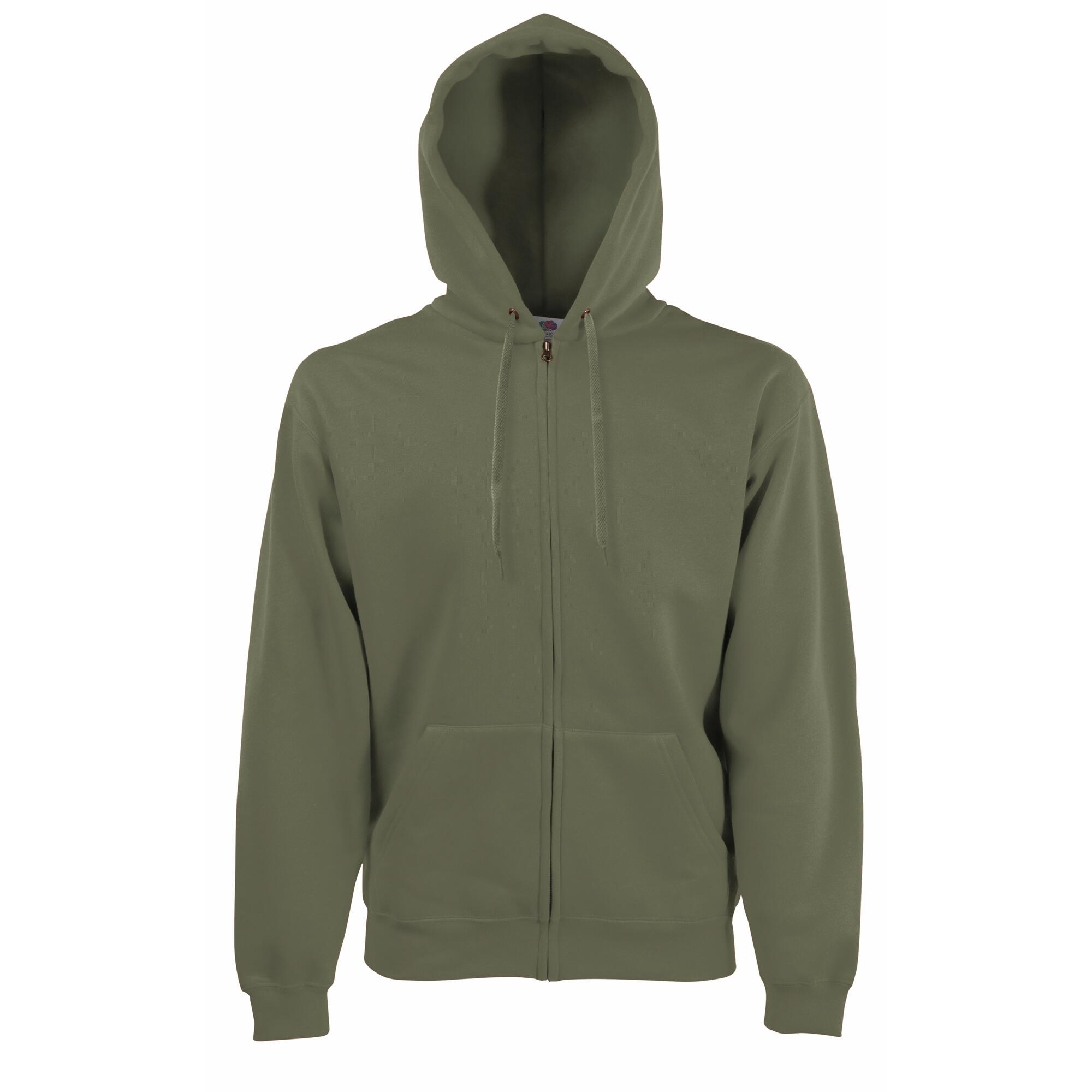 Fruit Of The Loom Mens Premium 70/30 Hooded Zip-Up Sweatshirt / Hoodie