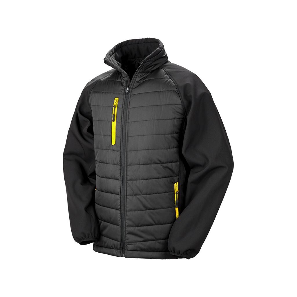 Result Mens Black Compass Padded Soft Shell Jacket