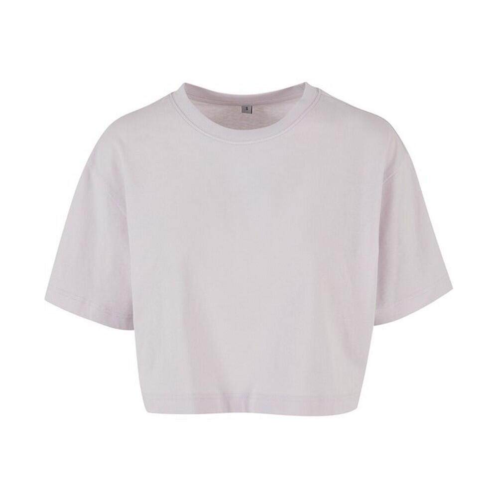 Build Your Brand Womens/Ladies Oversized Short-Sleeved Crop Top