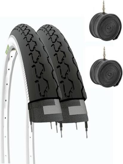 2 copertoni 24x1 3/8 (37-540) +camere pneumatici bambina 24 x 1 3/8 citybike EV