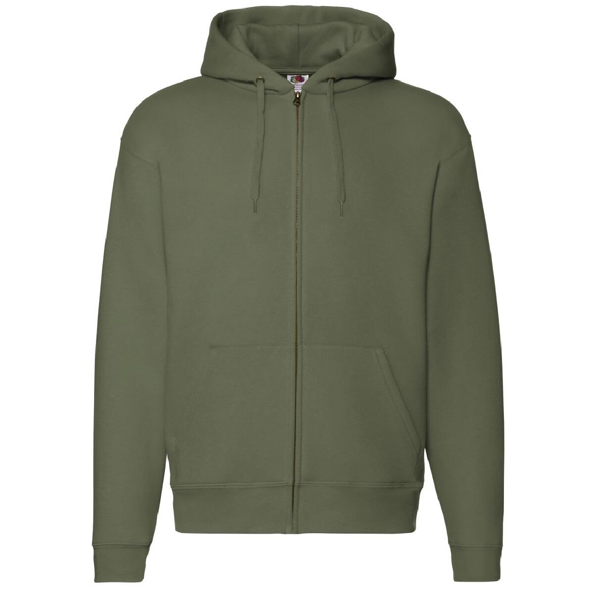 Fruit Of The Loom Mens Zip Through Hooded Sweatshirt / Hoodie
