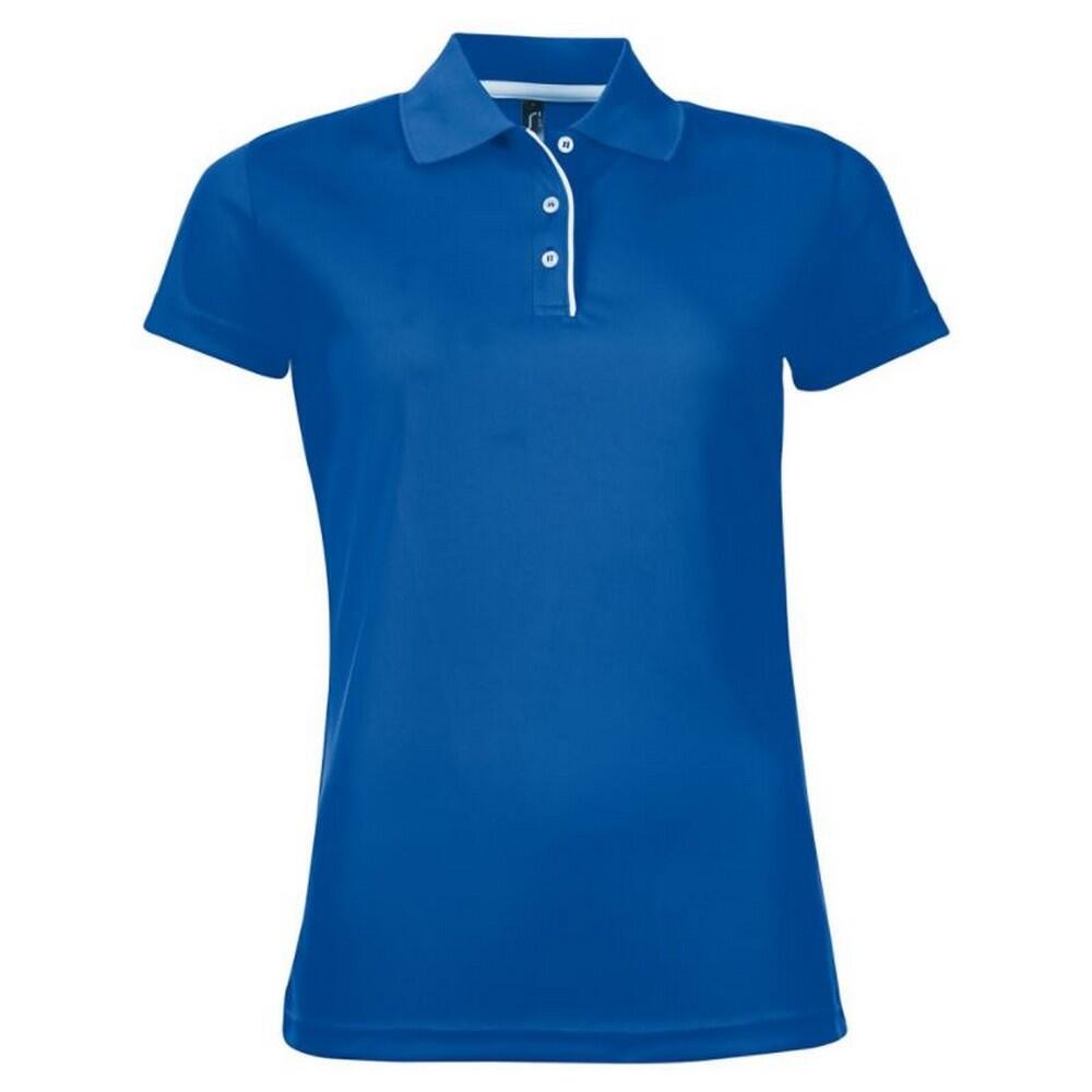 SOLS Womens/Ladies Performer Short Sleeve Pique Polo Shirt