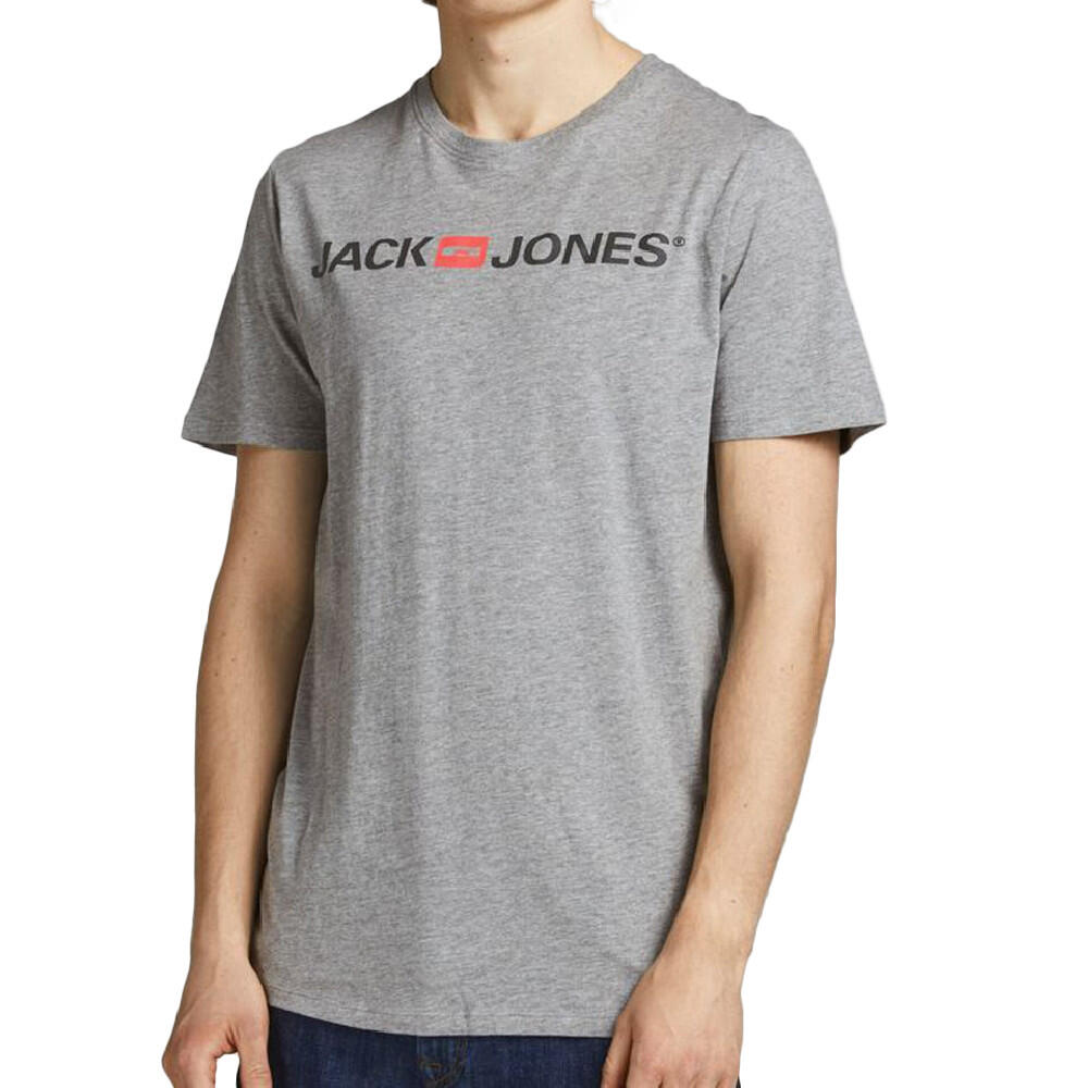 JACK&JONES Heren-T-Shirt met Korte Mouwen Jack & Jones 12137126 Grijs