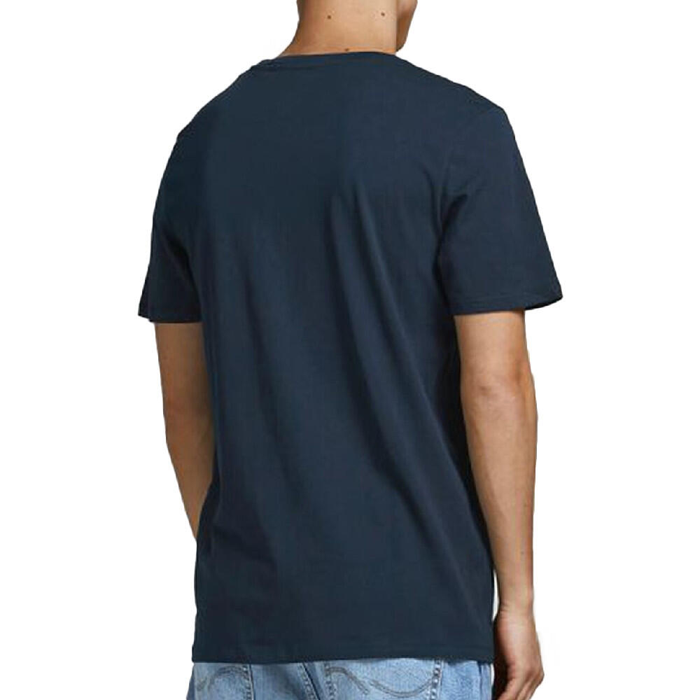Camisola de Manga Curta Homem Jack & Jones  12137126  Azul Marinho 2/5