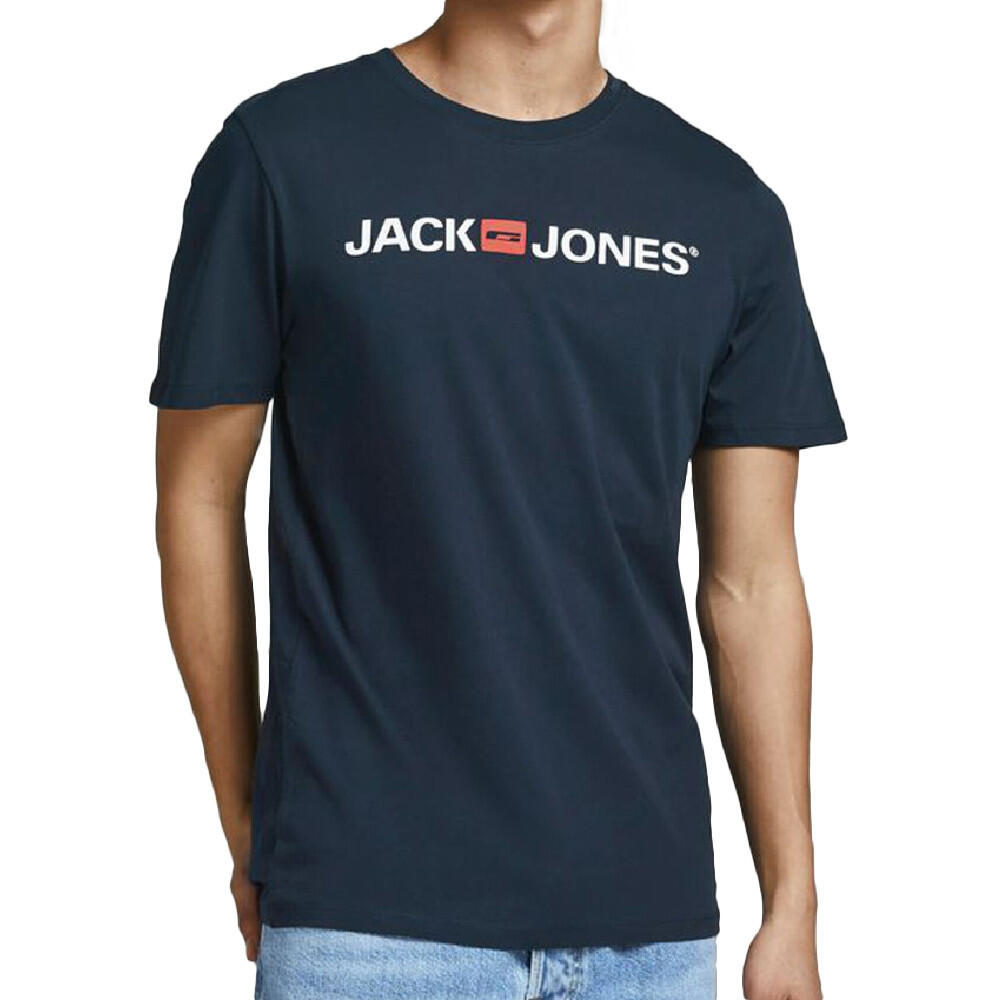 JACK&JONES Heren-T-Shirt met Korte Mouwen Jack & Jones  12137126  Marineblauw