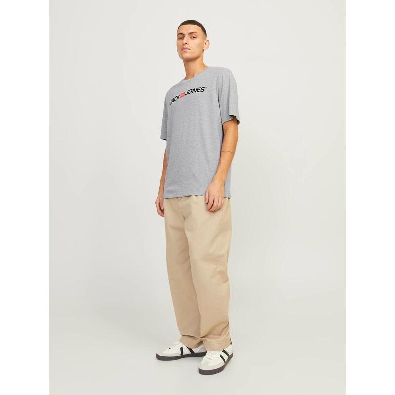 Tricou cu Mânecă Scurtă Bărbați Jack & Jones 12137126 Gri