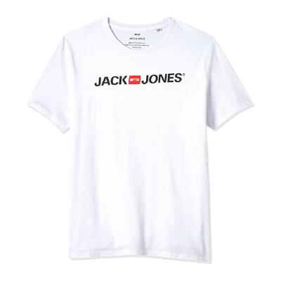 Heren-t-shirt met korte mouwen jack & jones 12137126 wit