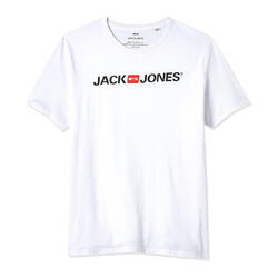 Camiseta de Manga Corta Hombre Jack & Jones  12137126  Blanco