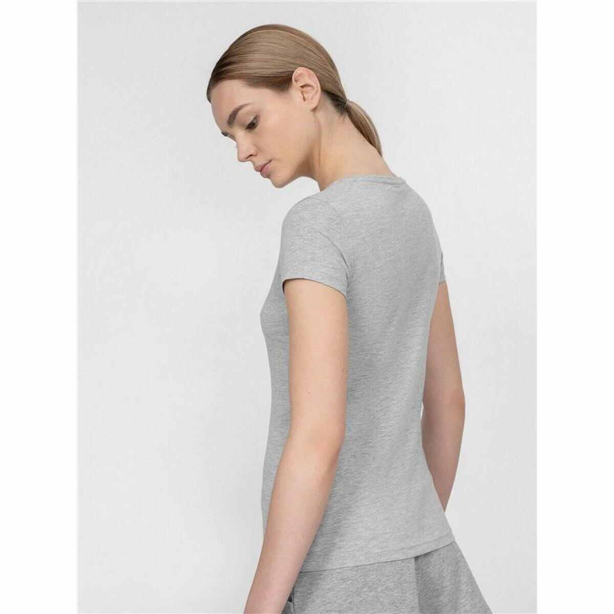 Damen Kurzarm-T-Shirt 4F Regular Plain Koralle 4/5
