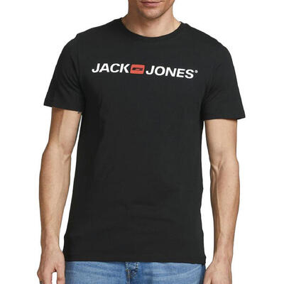 Heren-t-shirt met korte mouwen jack & jones 12137126 zwart