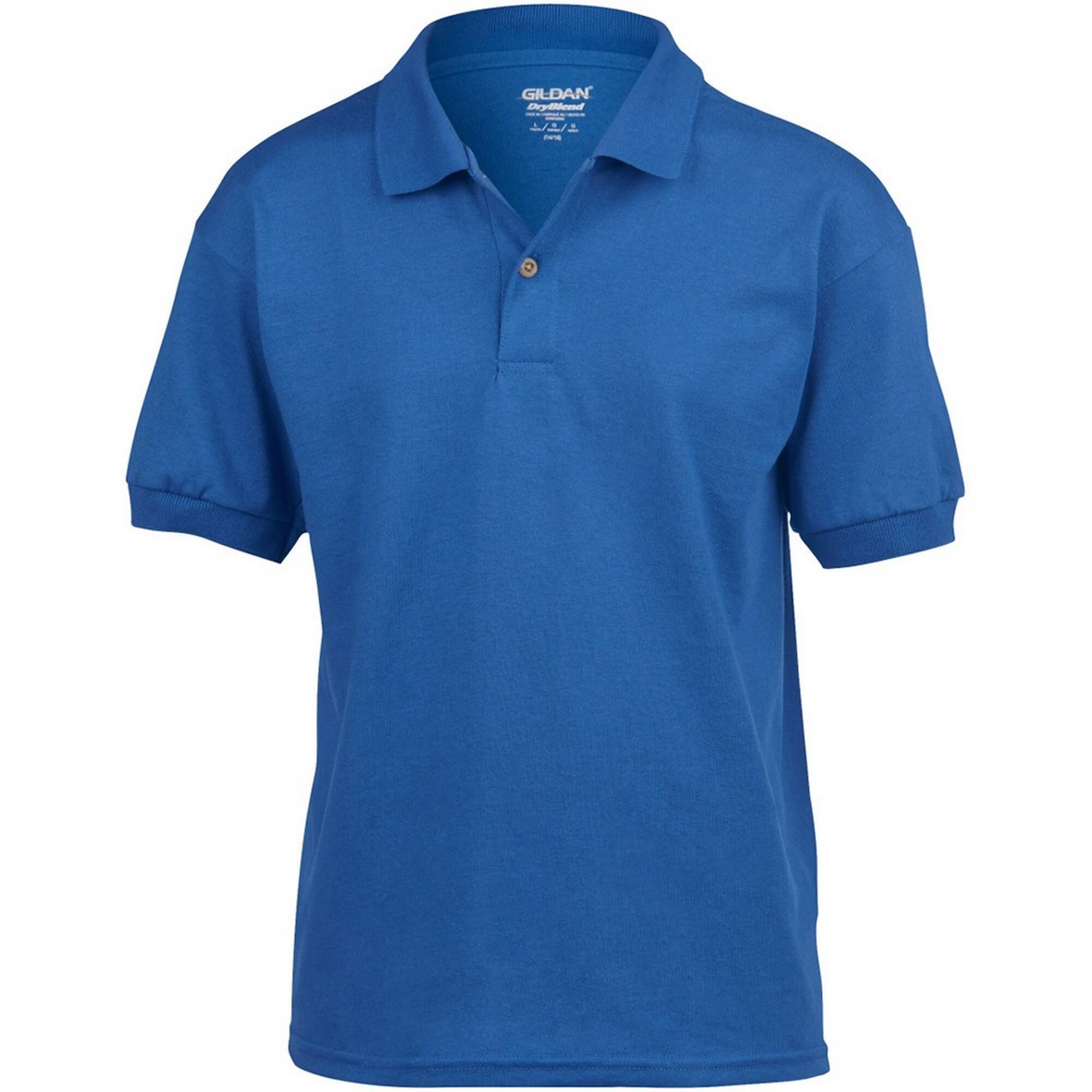 Gildan DryBlend Childrens Unisex Jersey Polo Shirt (Pack Of 2)