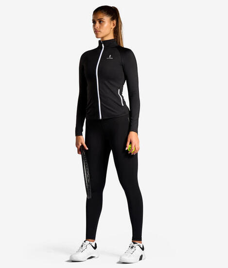 Performance Langarmshirt mit Reißverschluss Tennis/Padel Damen Marineblauer