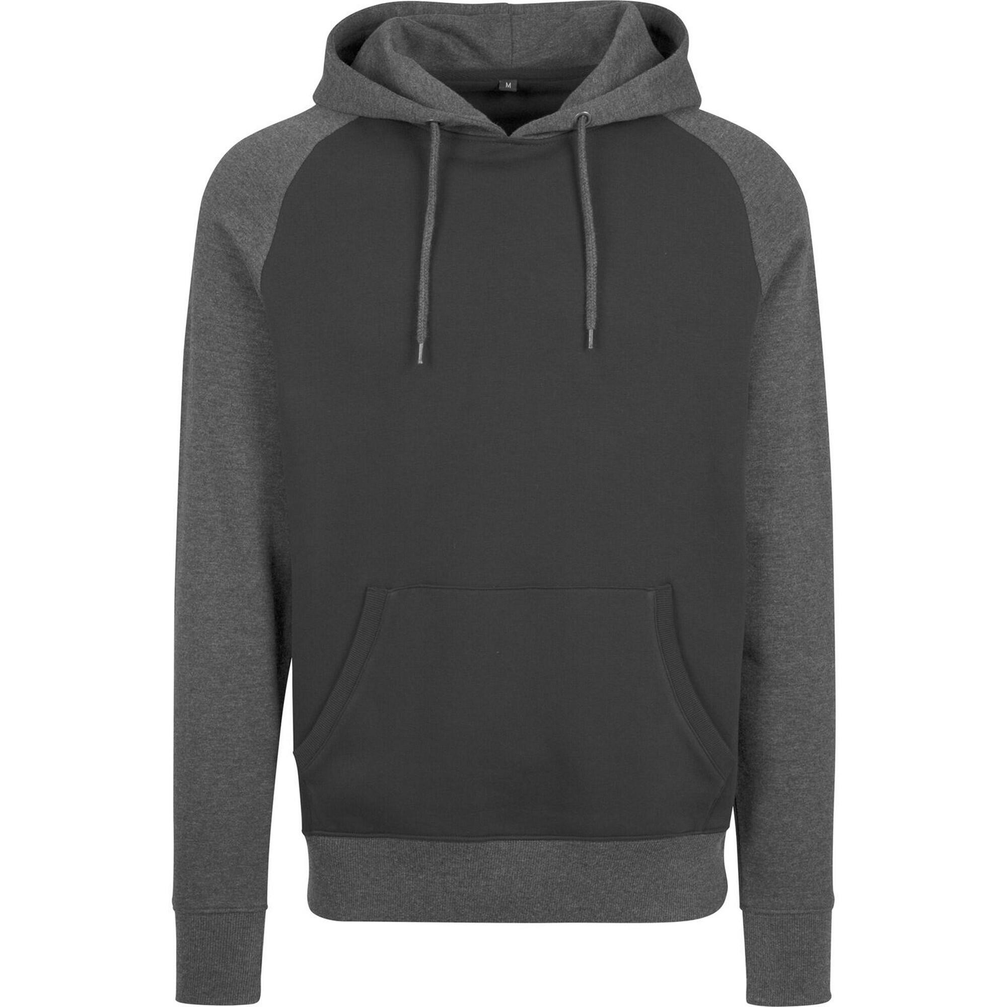 Build Your Brand Mens Raglan Hoodie