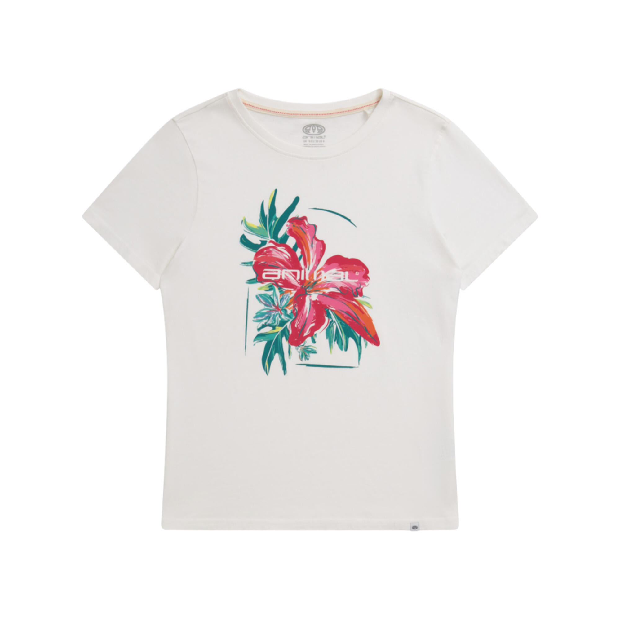 Animal Womens Ladies Carina Hibiscus Organic T Shirt