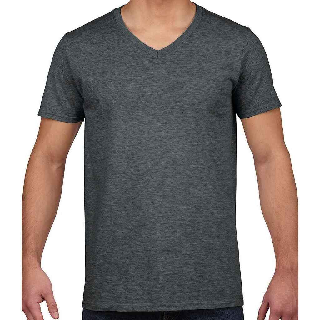 Gildan Unisex Adult Softstyle Heather V Neck T-Shirt