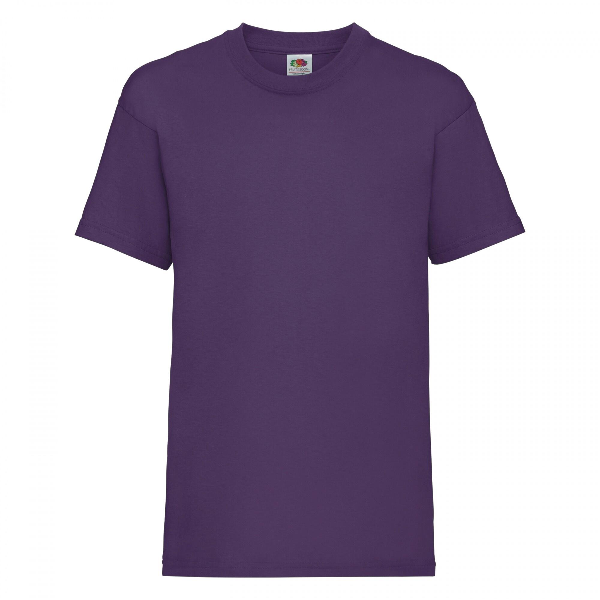 Fruit Of The Loom Childrens/Kids Unisex Valueweight Short Sleeve T-Shirt (Pack