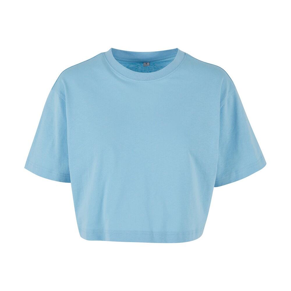 Build Your Brand Womens/Ladies Oversized Short-Sleeved Crop Top