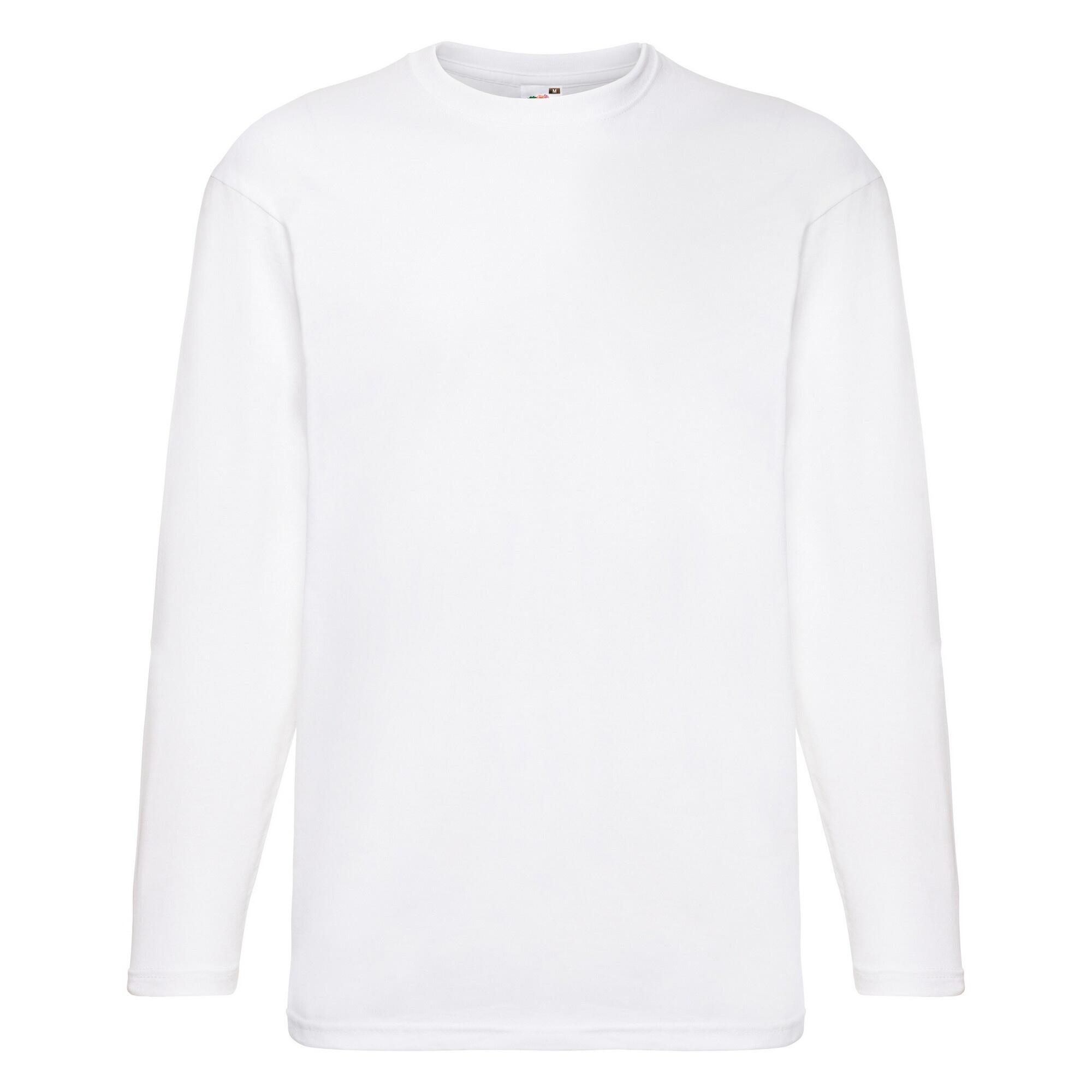 Fruit Of The Loom Mens Valueweight Crew Neck Long Sleeve T-Shirt