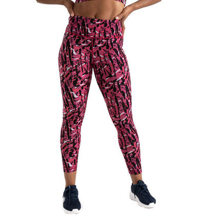 Legging Sport Motif/style Imprimé Zèbre INFLUENTIAL Femme (Rose Néon)